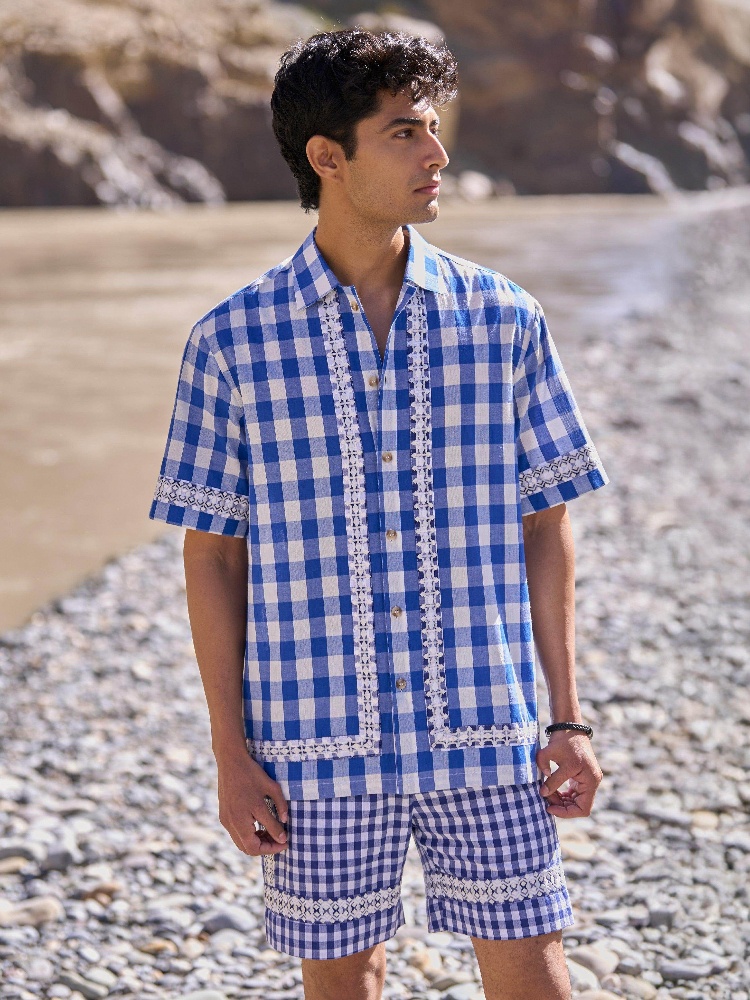 Madras embroidered shorts set, Dash & Dot, ₹8,280