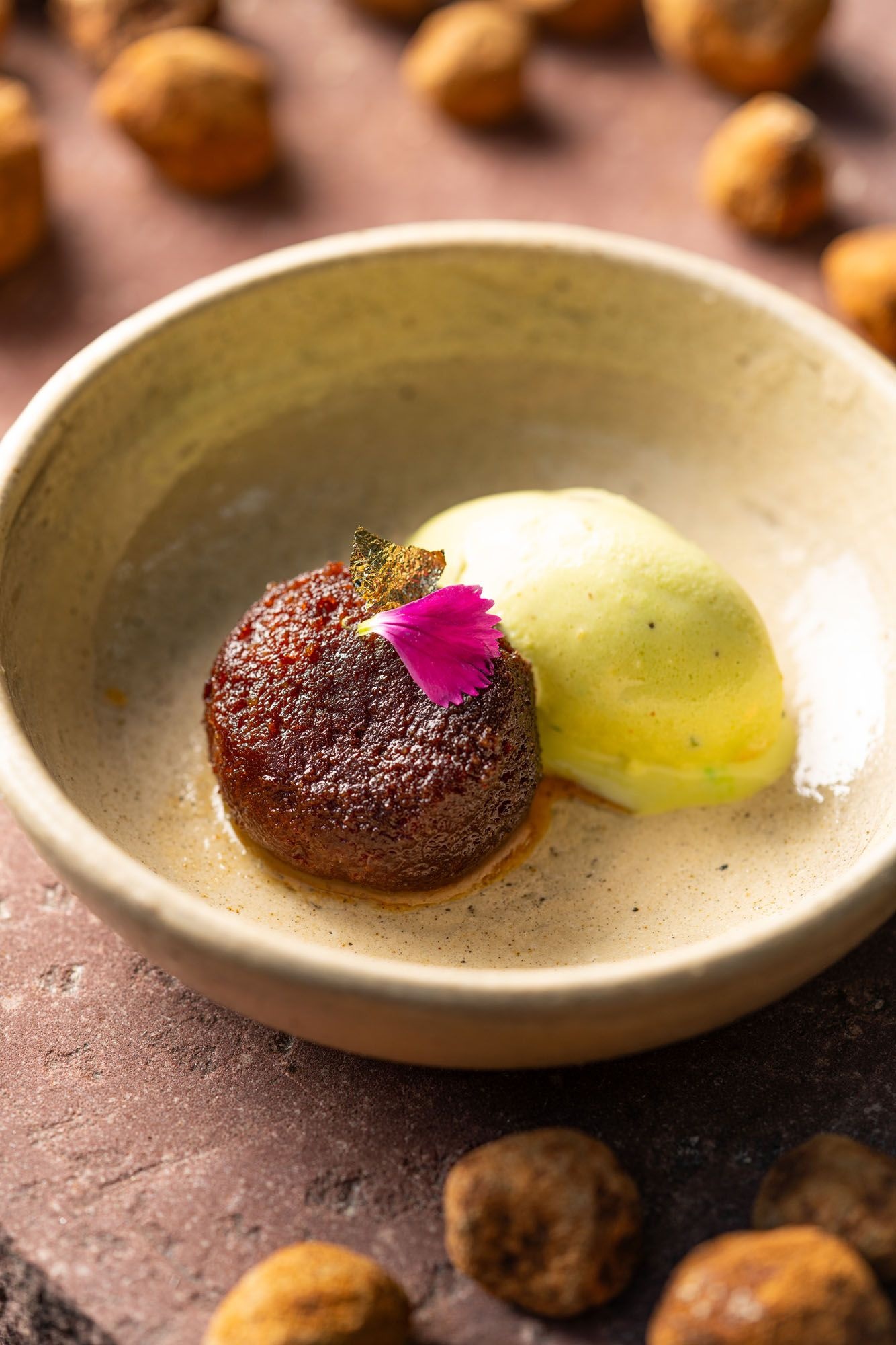 Mahua kala jamun, Hand churned pista icecream Palaash