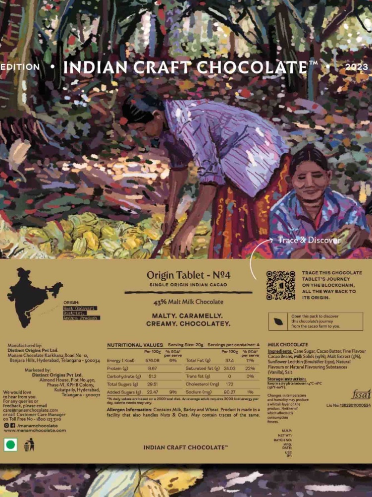 Trace the journey of your chocolate bar via this QR code