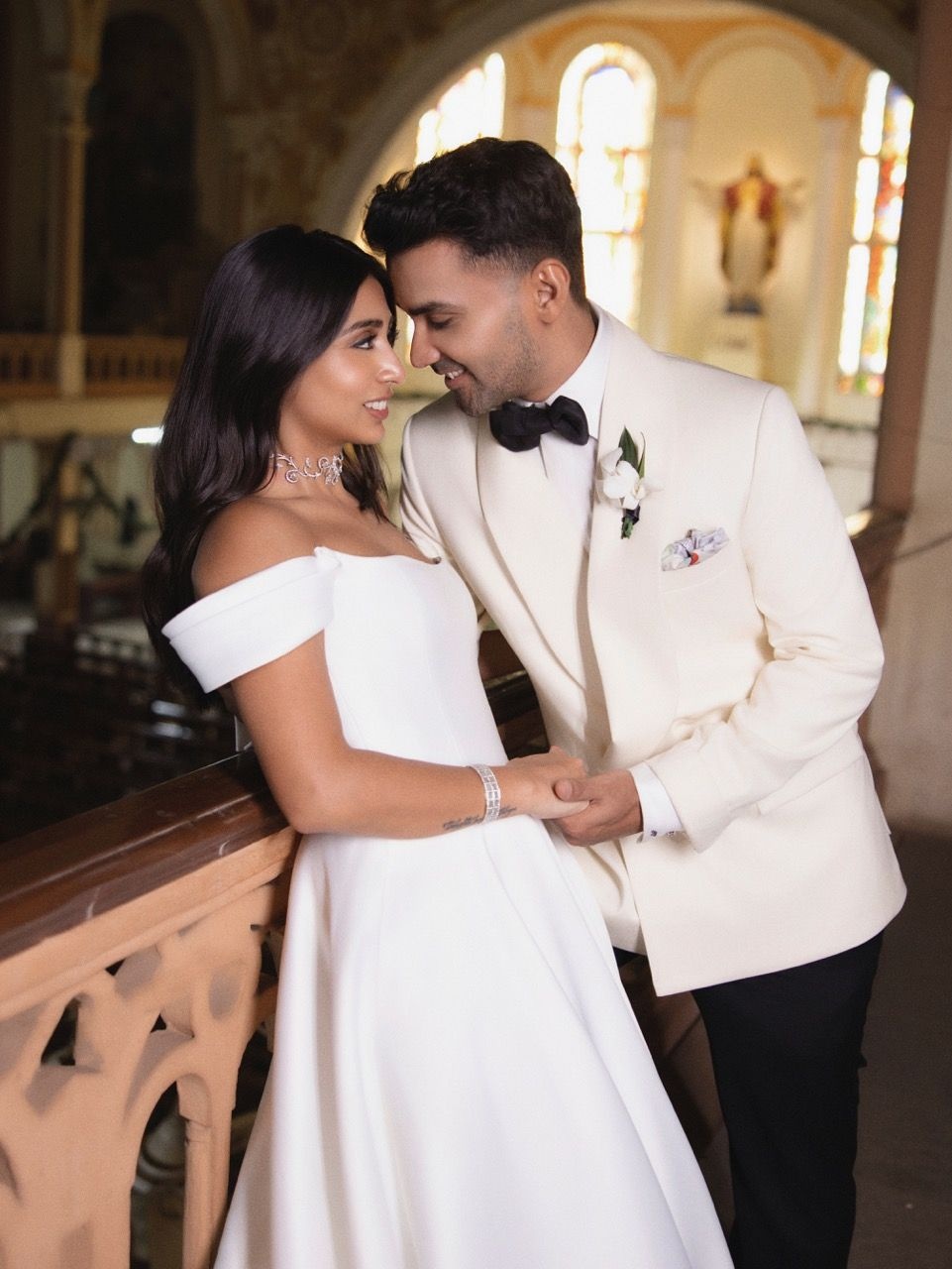 Meagan and Sheldon at St. Peter's Church Bandra