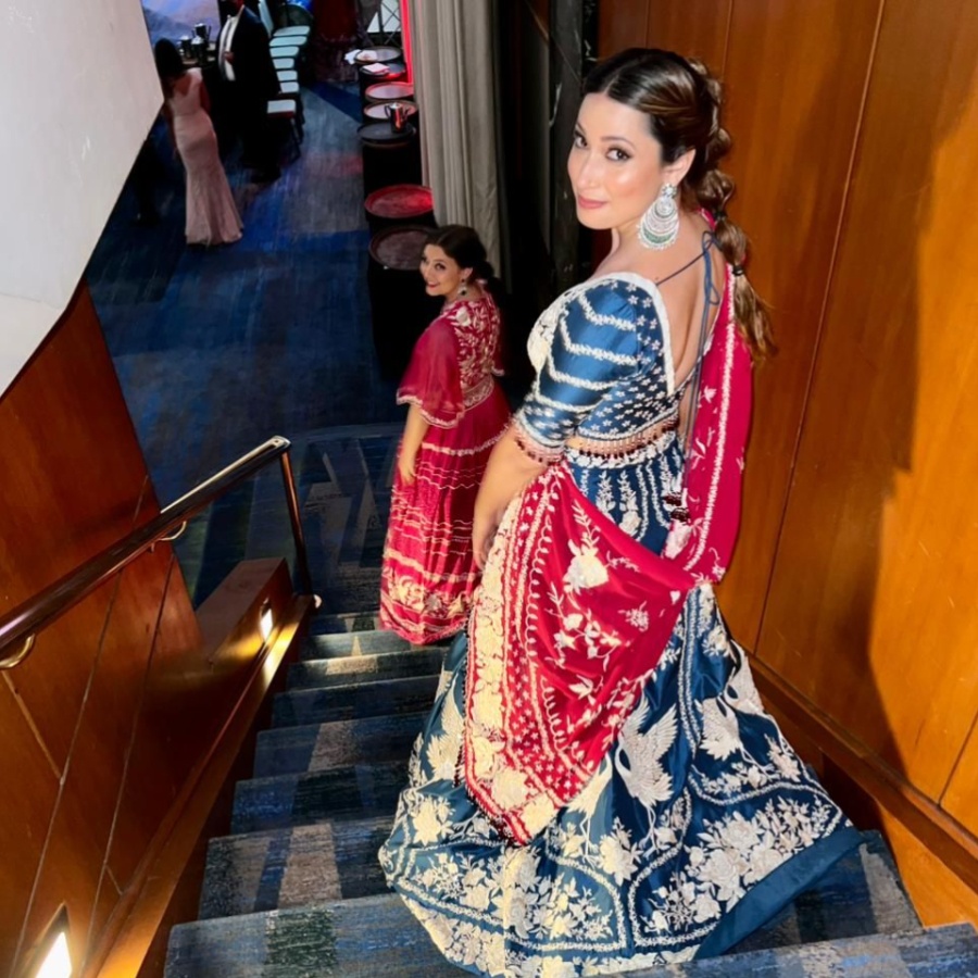 Natalia J Mistry of Della Adventures in an Ashdeen Parsi Gara lehenga