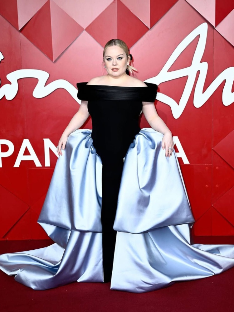 Bridgerton actor Nicola Coughlan in Gaurav Gupta ta the 2024 British Fashion Awards