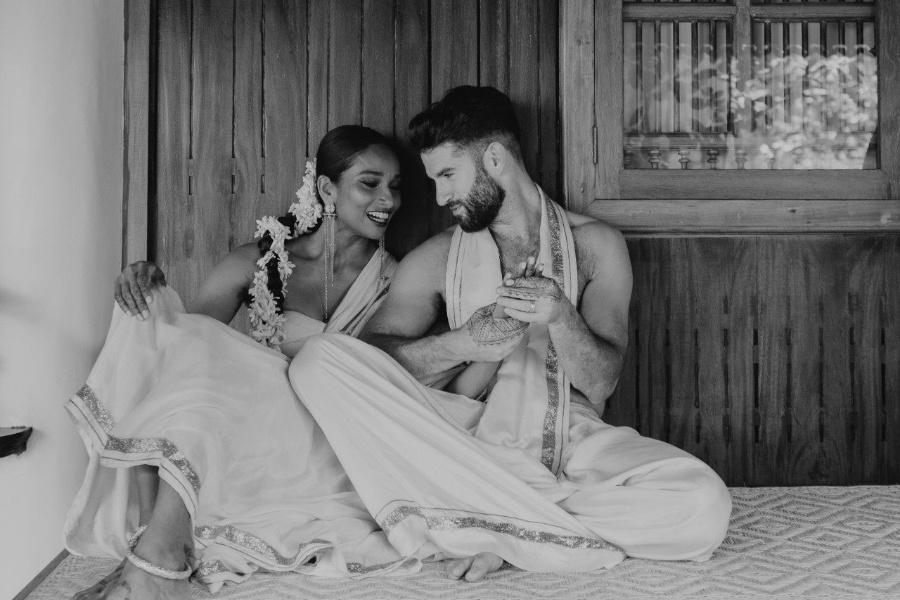 Nidhi Sunil and Noah Katz-Appel's haldi ceremony