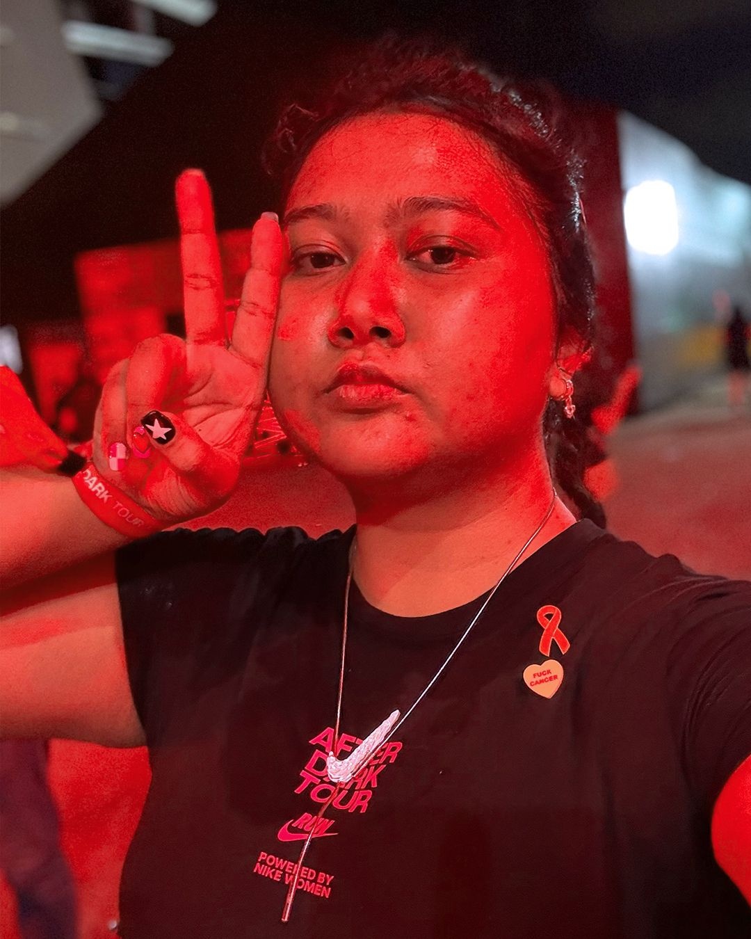 Nirikshya Patra takes a selfie at the Nike After Dark Tour, The Nod Mag