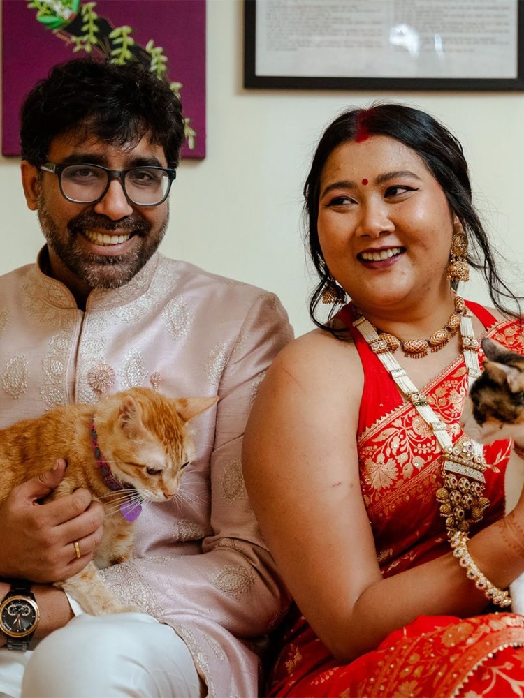 A photo from Nirikshya Patra's wedding in March 2025