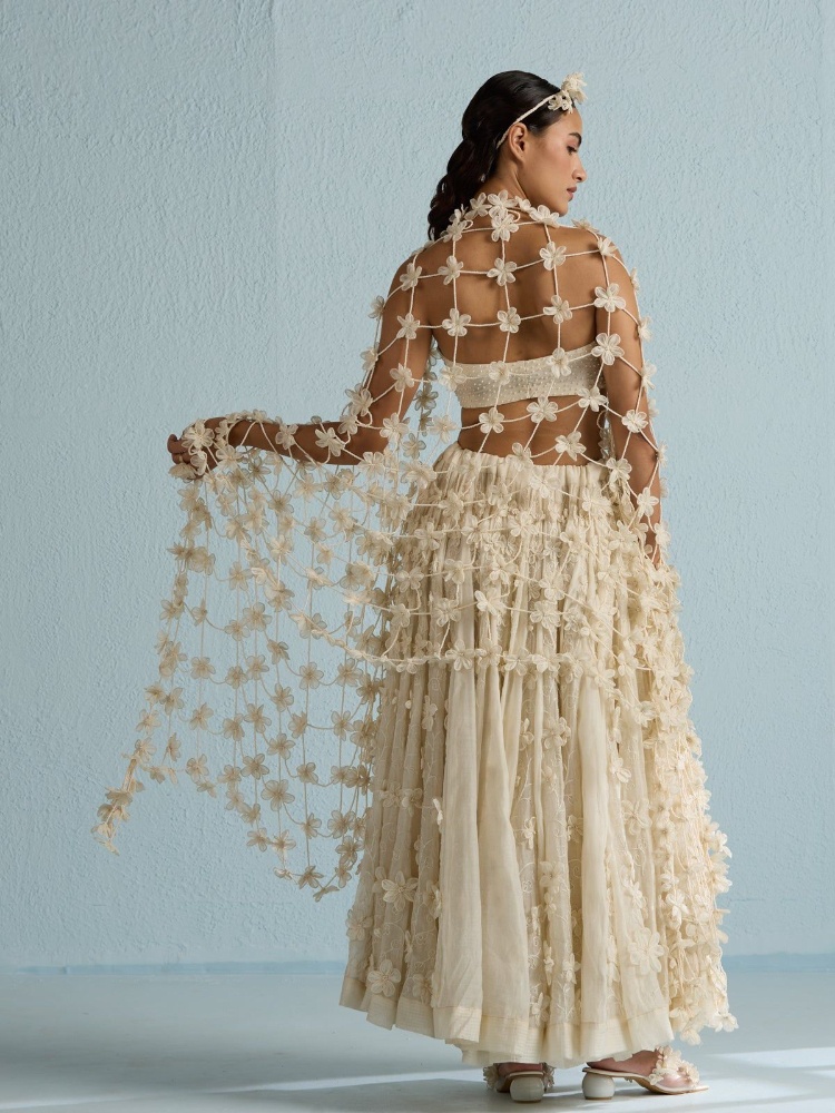 Moon floral dupatta, Nomad