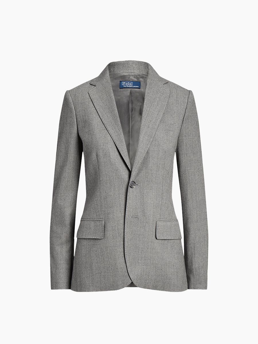 Polo Ralph Lauren stretch-wool flannel grey blazer