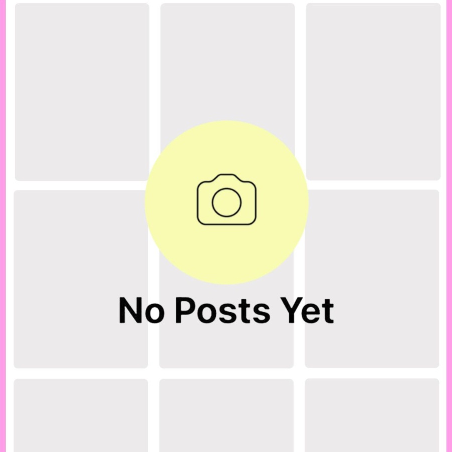 A graphic of an empty Instagram grid used to represent Gen Z social media users who don't post