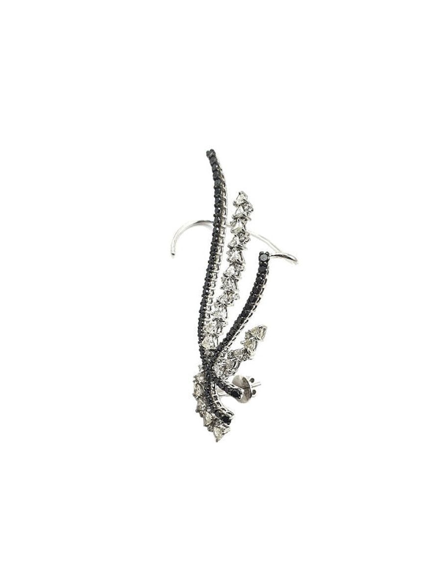 Diamond Trillion ear cuff with slider, Prakshi
