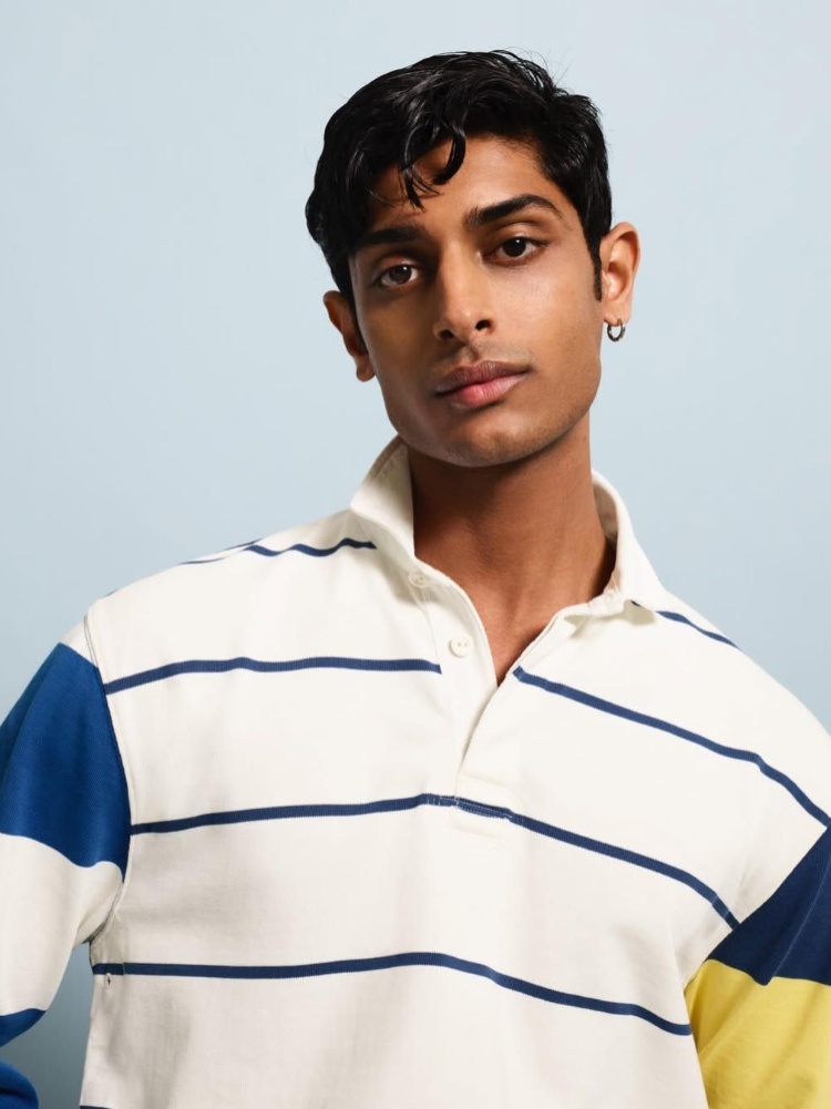 Indian model Pratik Shetty in a J. Crew campaign shot by Amy Troost