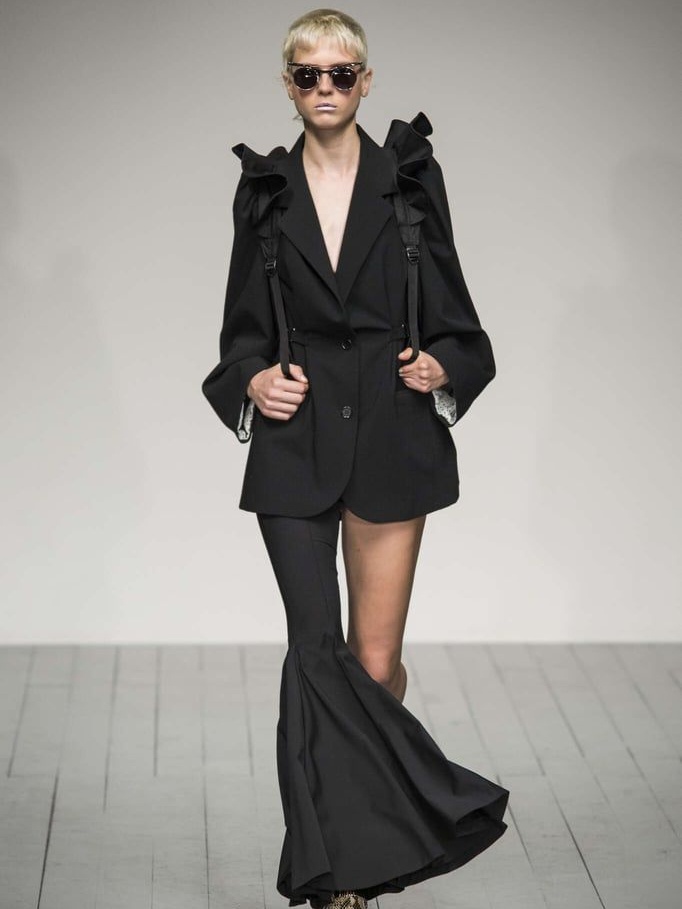 One-legged flared trousers from Pushbutton Spring 2019