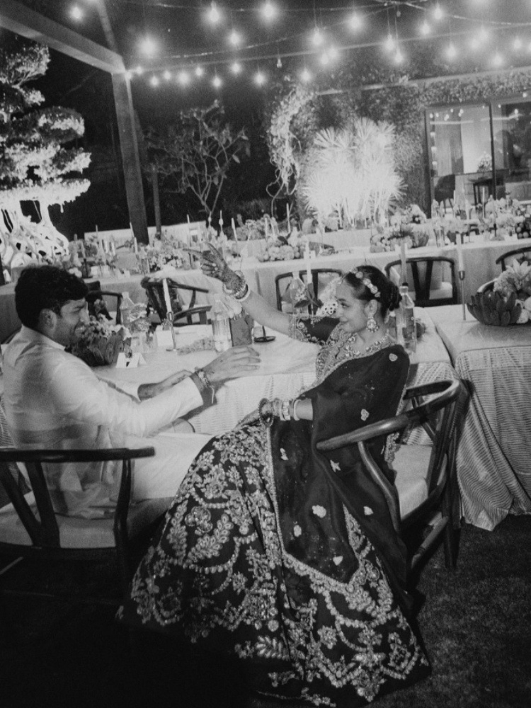 The bride and groom at their wedding day