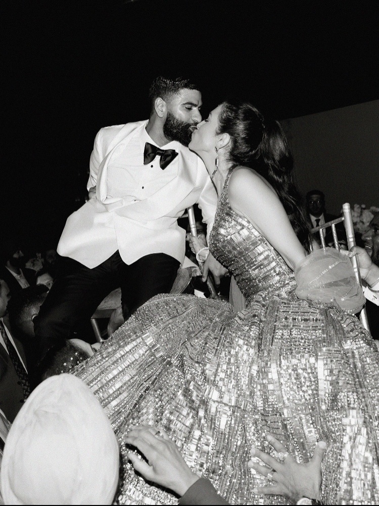 The couple at their reception