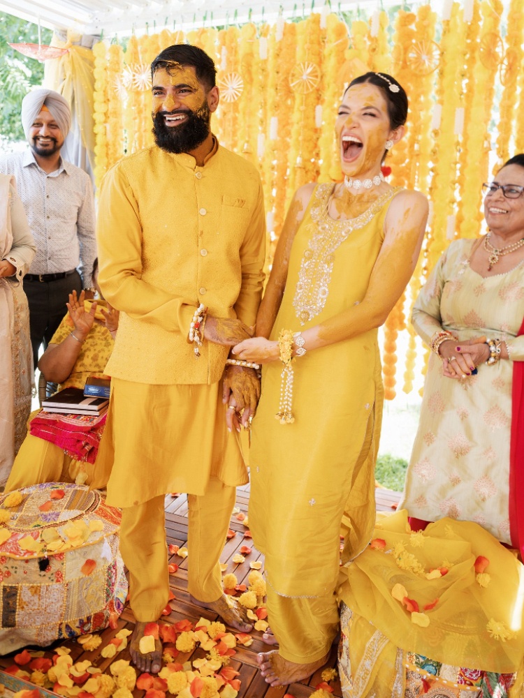 The haldi that took place at Kavaneet’s family’s home