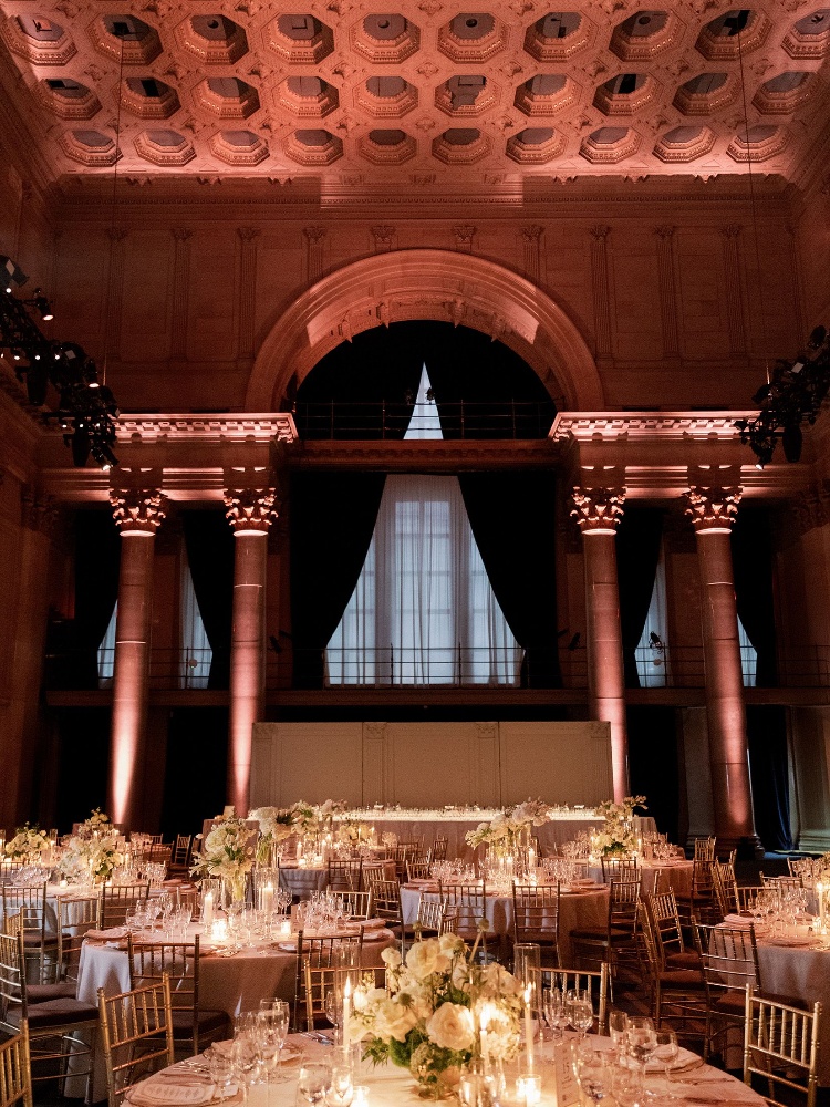 Inside the reception at Cipriani Wall Street
