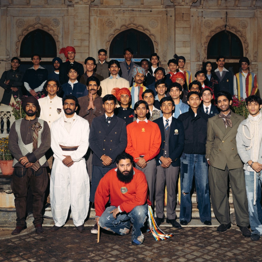 Ritwik Khanna, founder of Rkive City, with the show cast at Mayo College