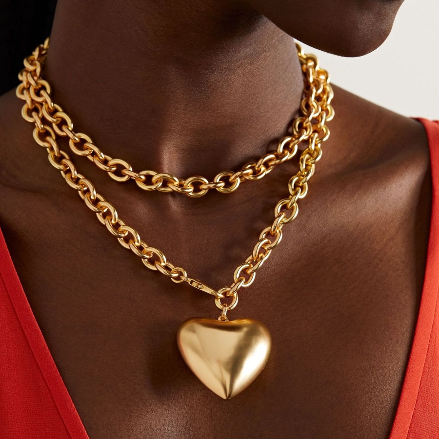 Roxanne Assoulin Puffy Heart Necklace