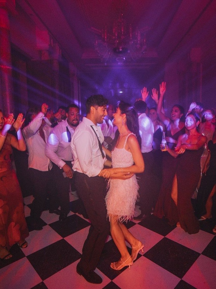 Sagiri Gidwani and Ankur Patel at their wedding afterparty