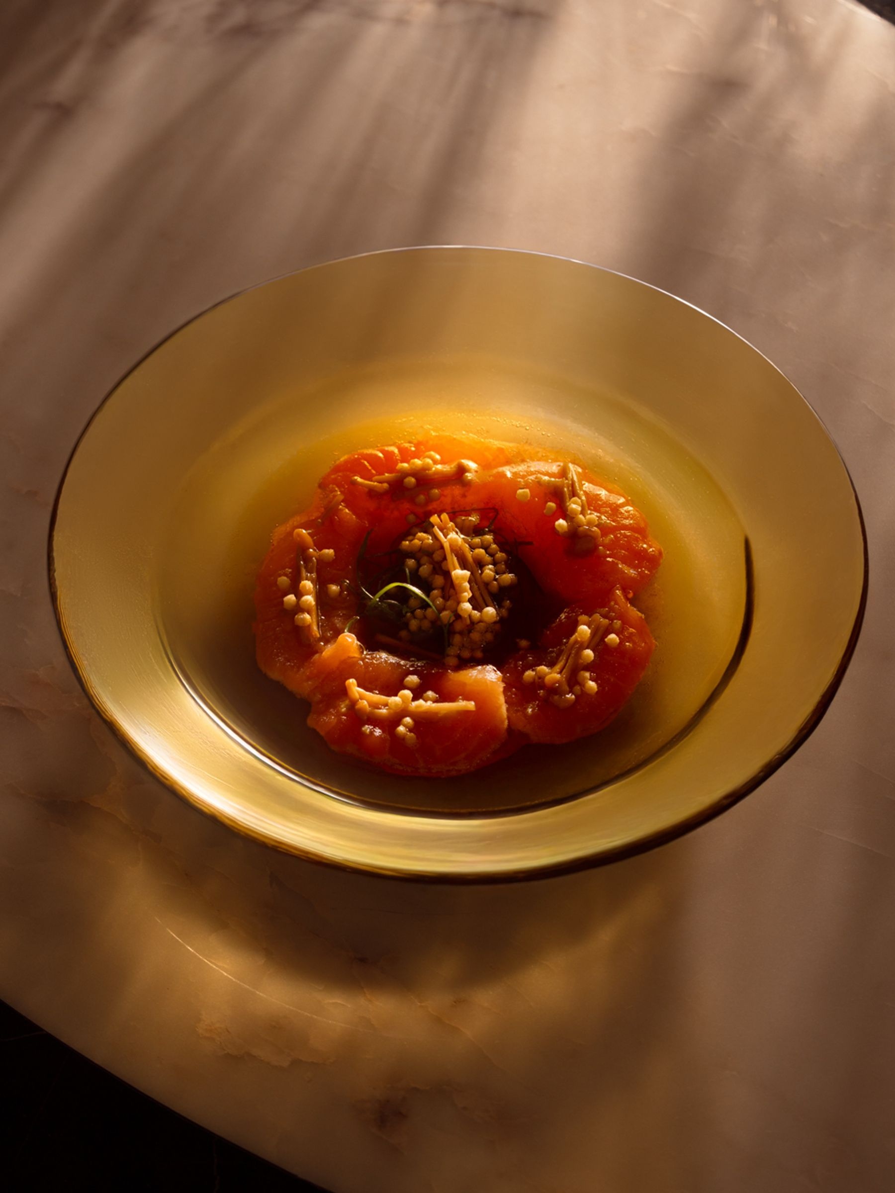 Salmon Carpaccio Grammie Delhi The Nod