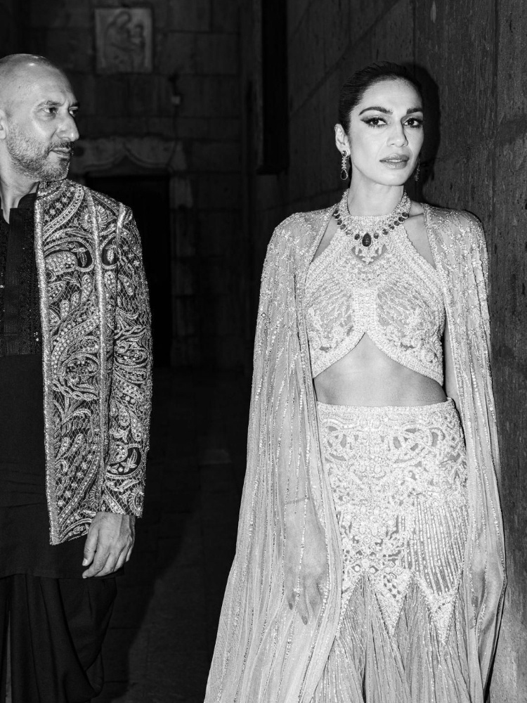 The bride Sanjana Sippy and groom Sumesh Sachar at their destination wedding in Mexico