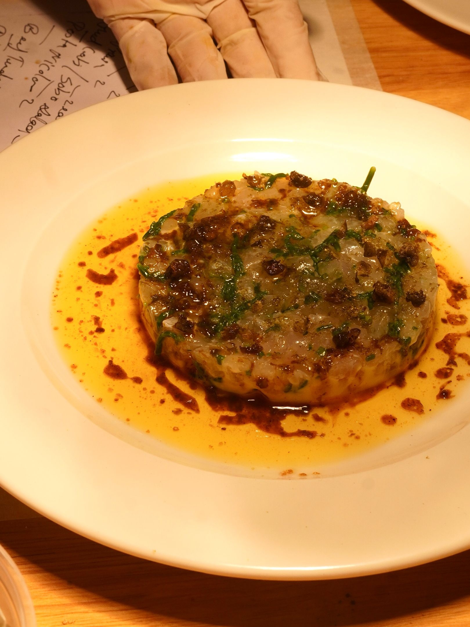 Sea bream tartare with meunière vinaigrette Kaspers Mumbai The Nod