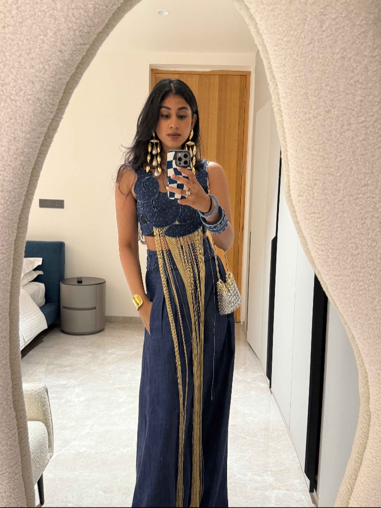 Shreya in an AK|OK Anamika Khanna