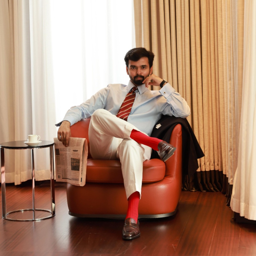 Content creator Siddhant Patil makes videos on Savile Row tailoring