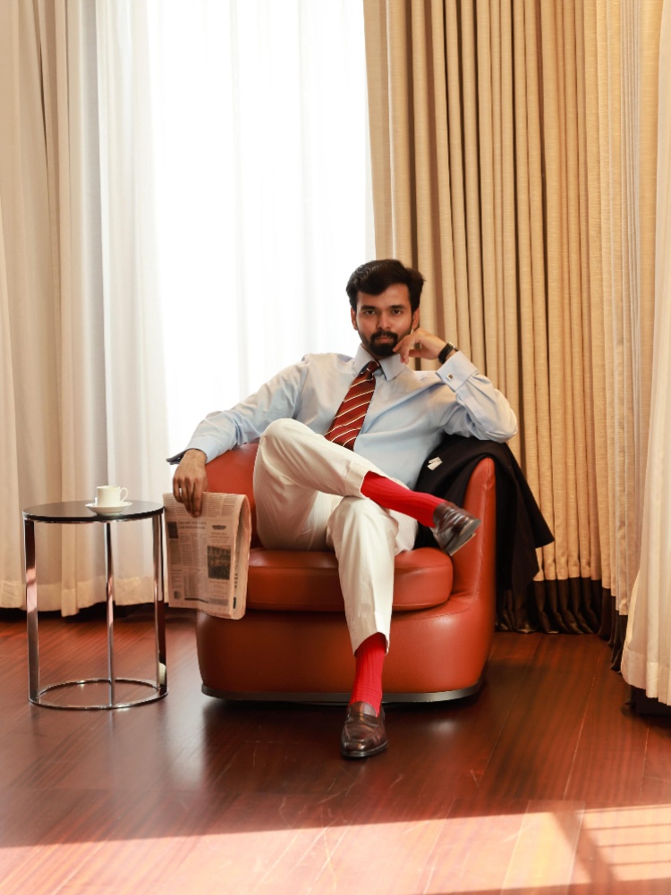 Content creator Siddhant Patil makes videos on Savile Row tailoring