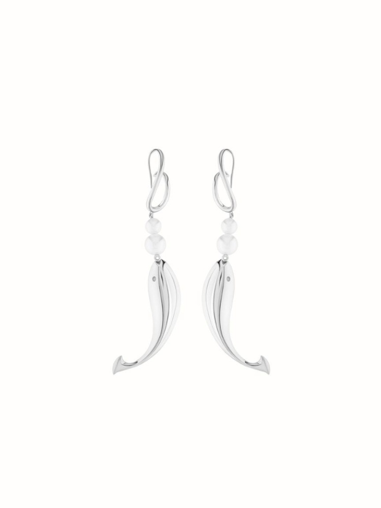 Misho Sirena pearl earrings in silver