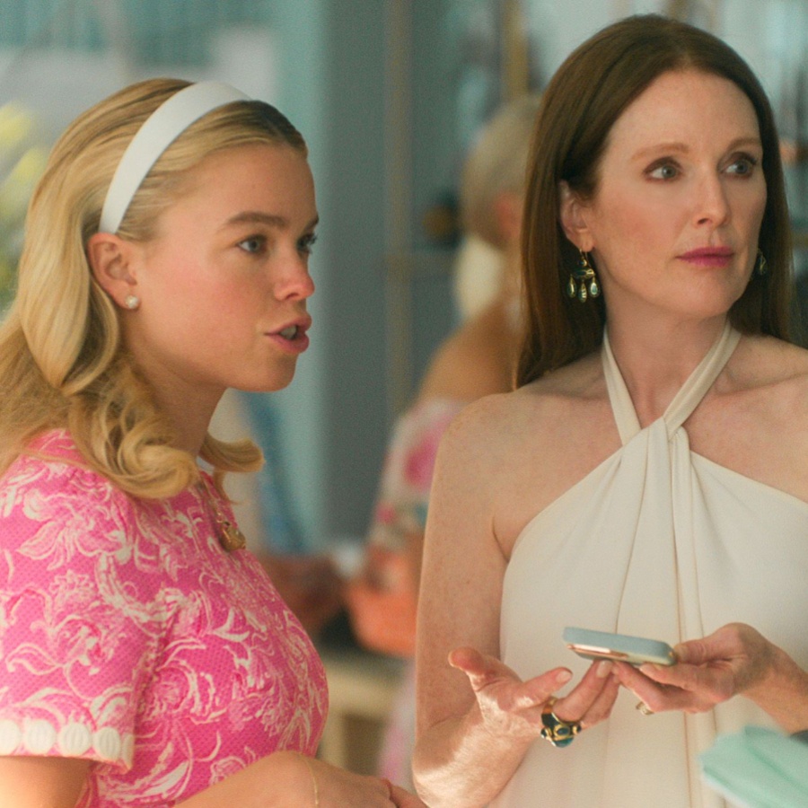 Milly Alcock and Julianne Moore in Sirens on Netflix