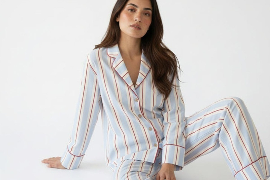 A striped Sleeplove PJ set