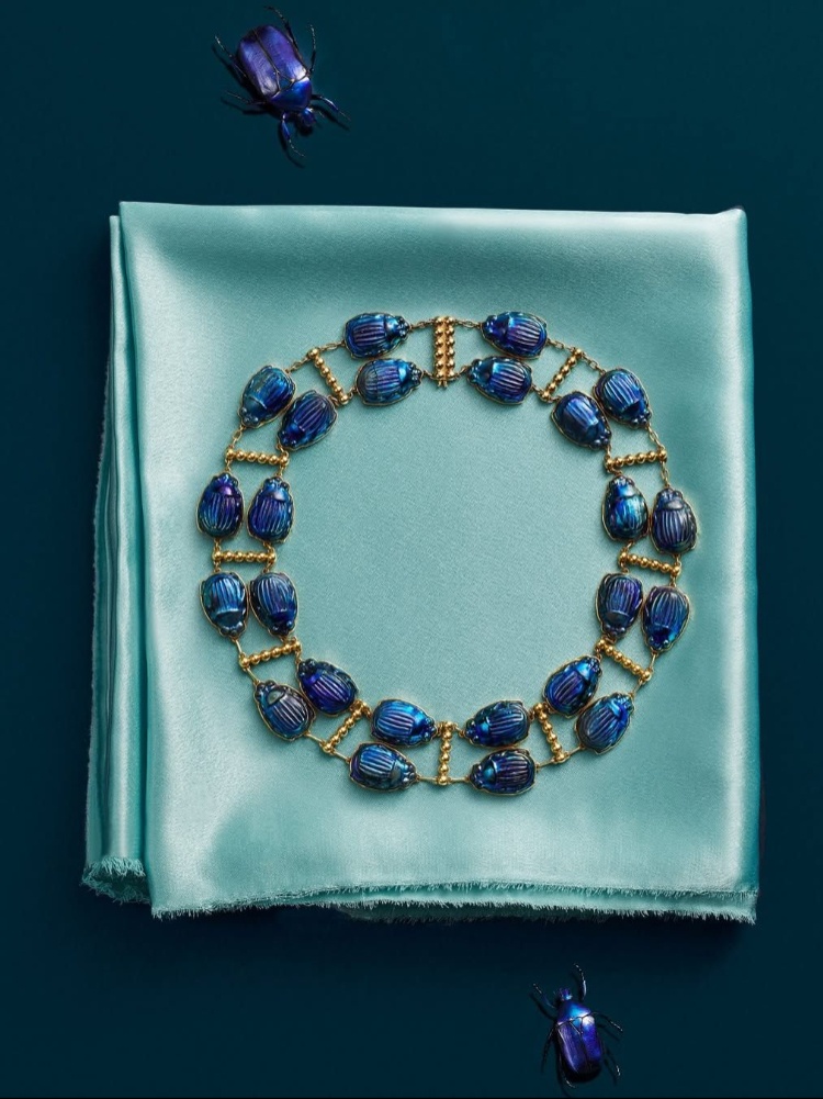 The Tiffany & Co archive Favrile Glass Scarab Necklace by Meta Overbeck, circa 1914