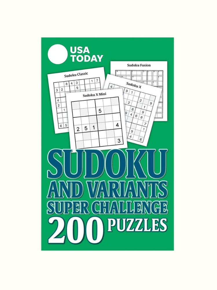 Sudoku and Variants Super Challenge book in The Nod's summer travel essentials list