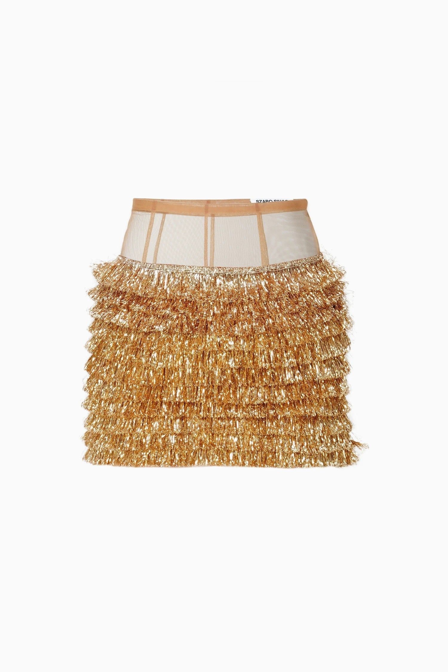 Szabo Sihag Kiran Golden Mini Skirt