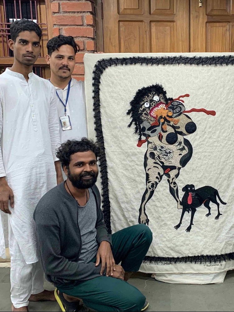 T Venkanna with artisans