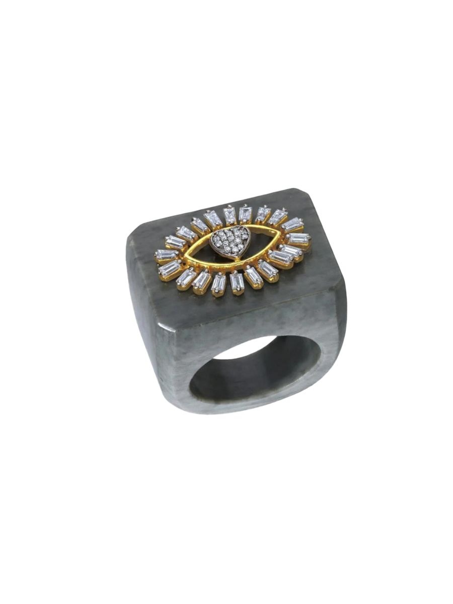 LOVEly Eye cotton quartz stone ring, Tara Fine Jewellery