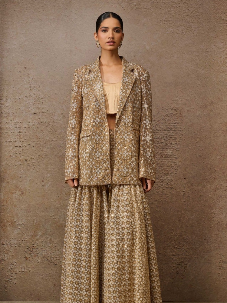 Tarun Tahiliani Sequin Sharara Jacket Set
