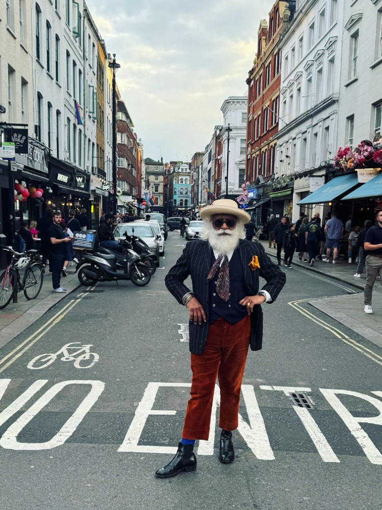 The Cockney Sikh, aka Suresh Singh, in London