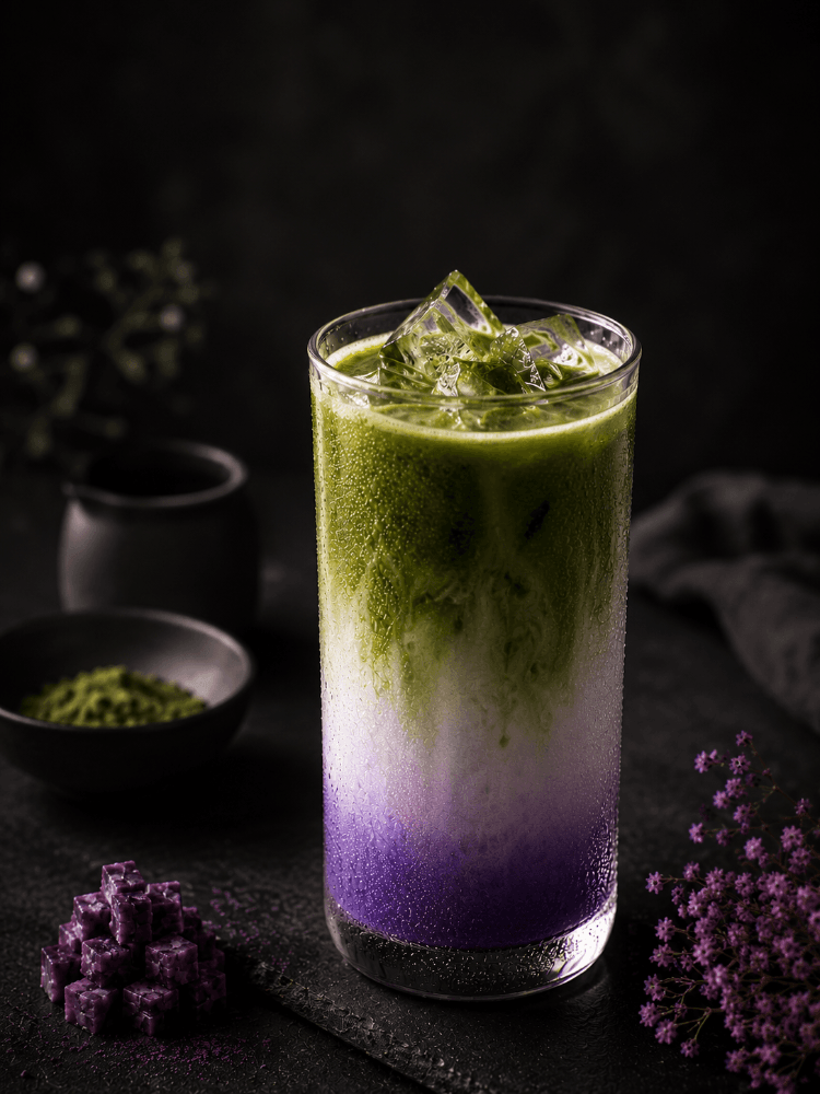 The Iced Ube Matcha blend, The Nod Mag