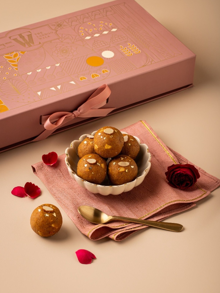Besan mewa with gold warq