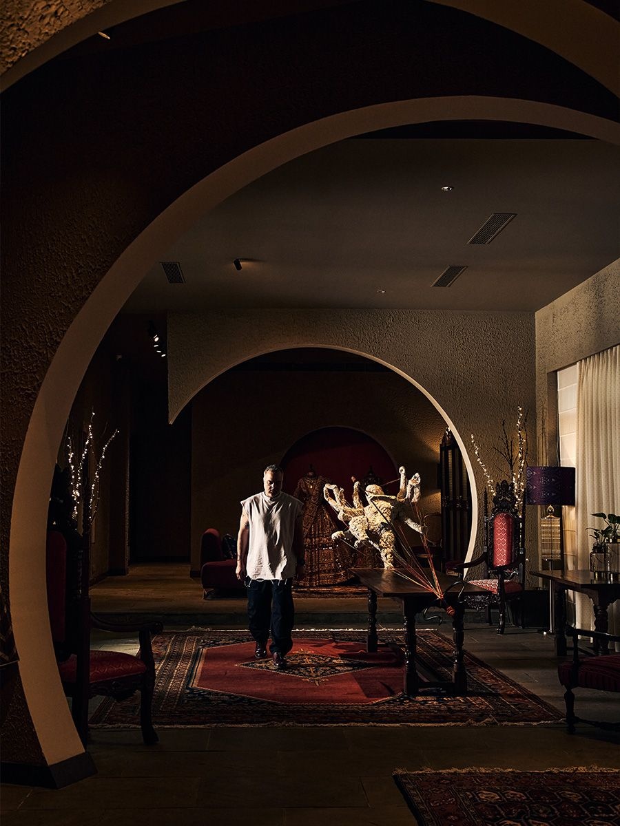 Manish Chhabra inside the Delhi Vintage Co. store