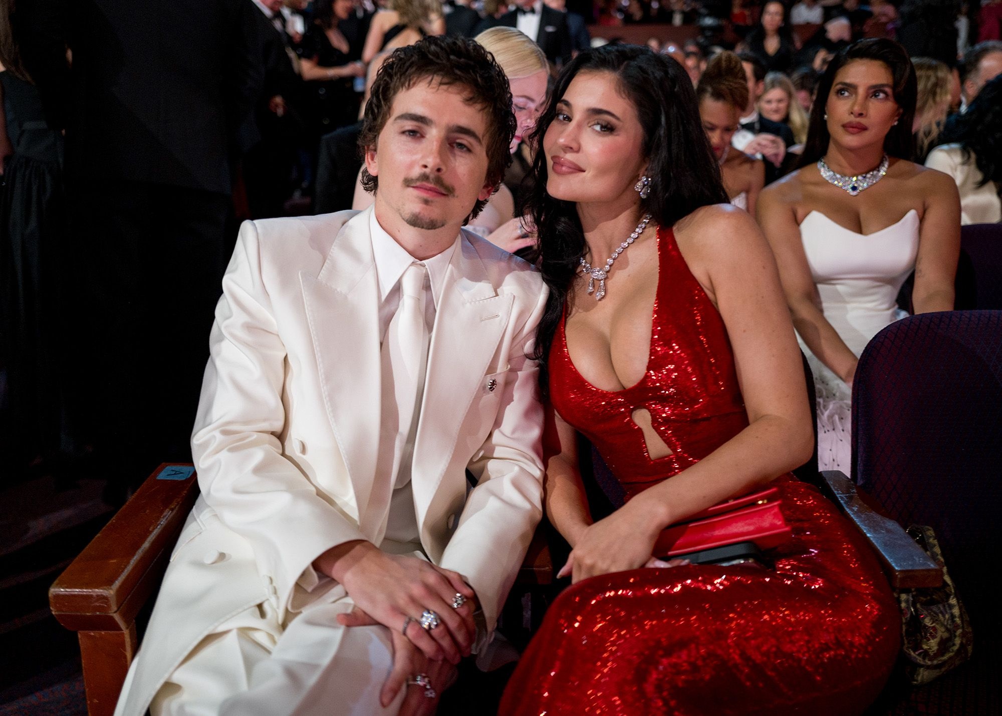Timothee Chalamet and Kylie Jenner at the 2026 Oscars