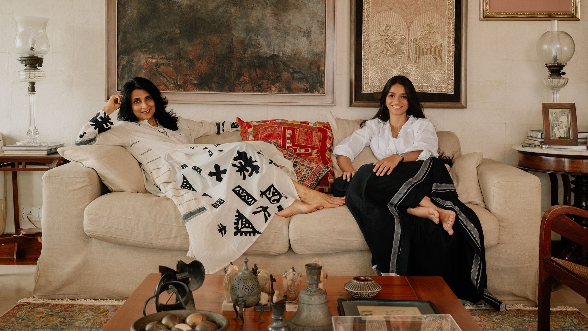 Tina Tahiliani Parikh with her daughter Aria Parikh