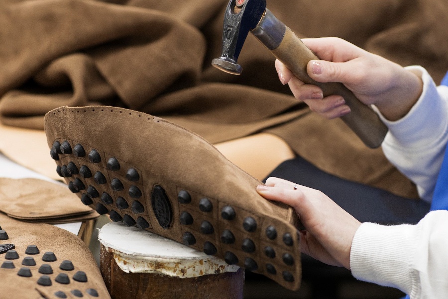 Inside the Tod’s atelier at Brancadoro, in the Le Marche region of central Italy