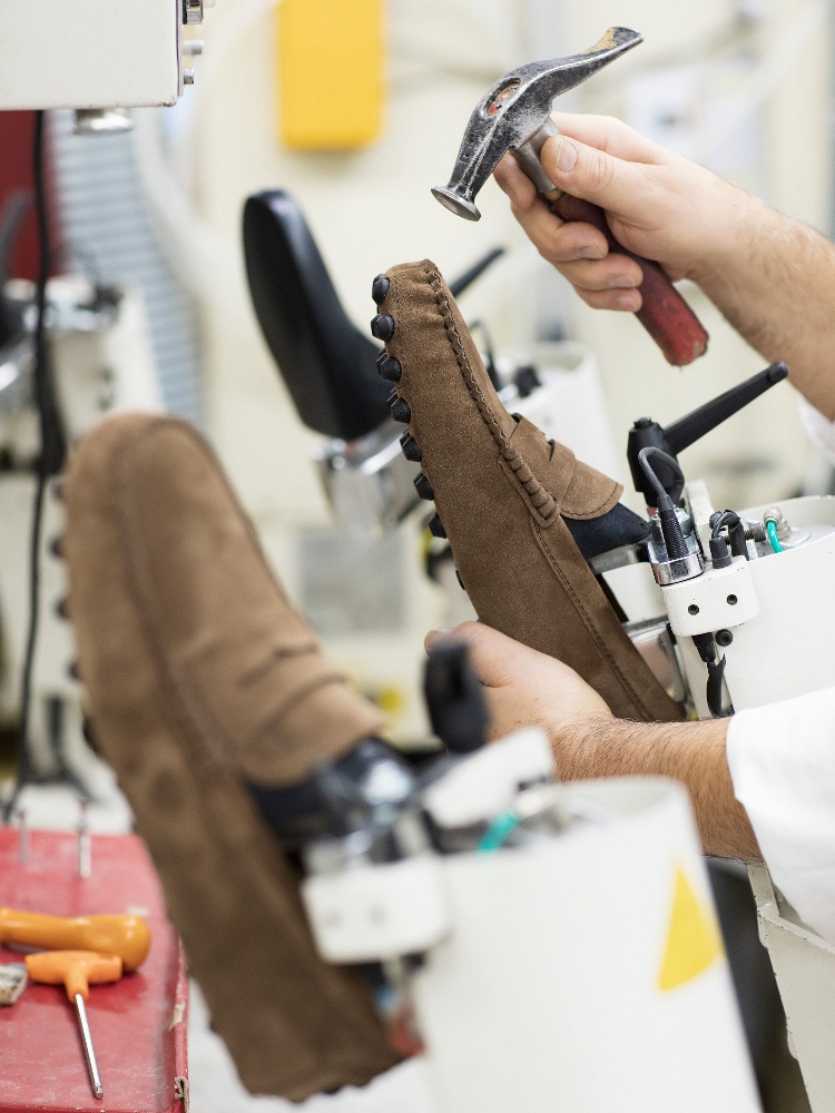 Inside the Tod’s atelier at Brancadoro, in the Le Marche region of central Italy