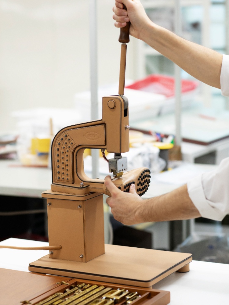 Inside the Tod’s atelier at Brancadoro, in the Le Marche region