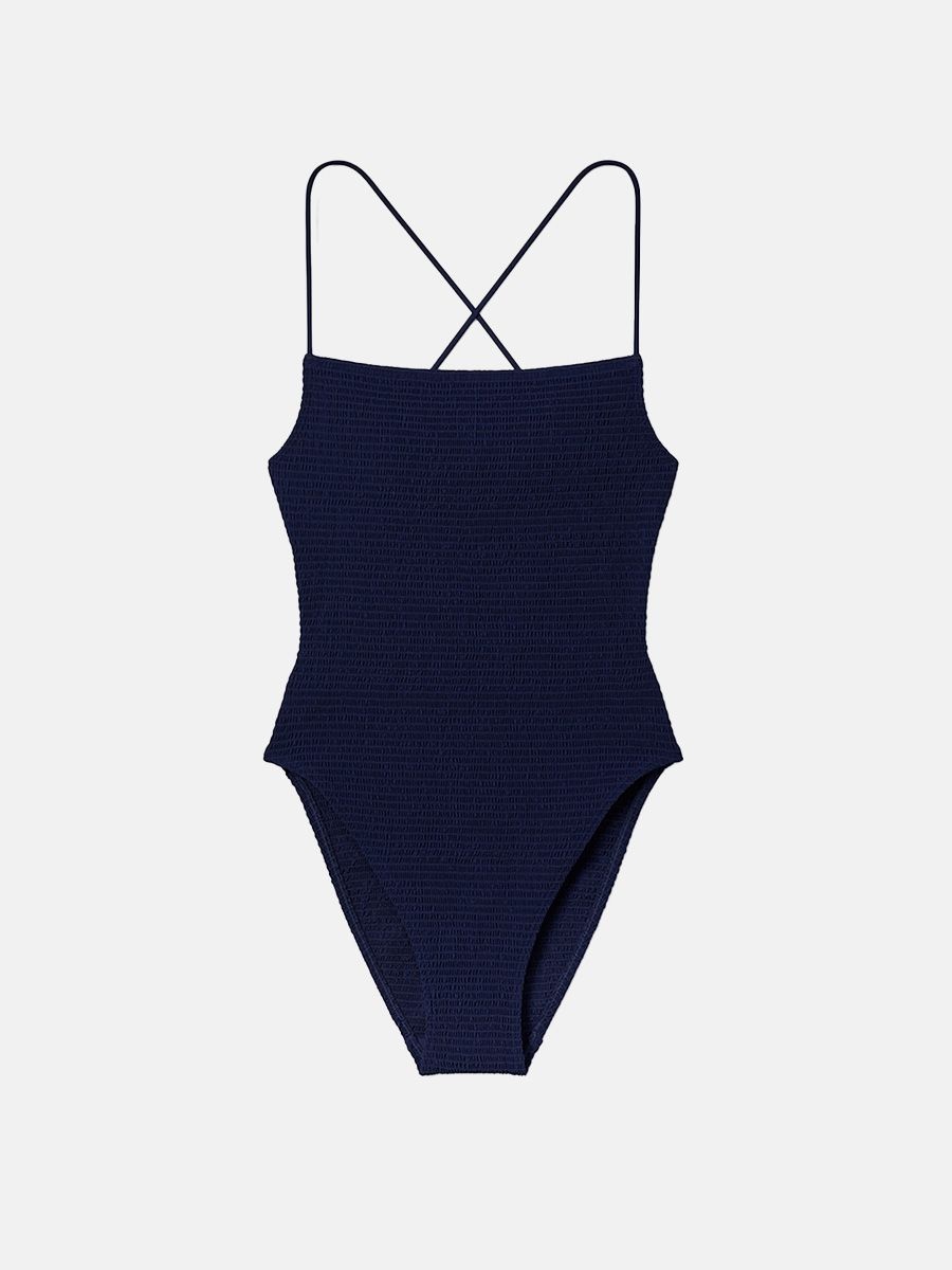 Tory Burch Acrobats smocked swimsuit
