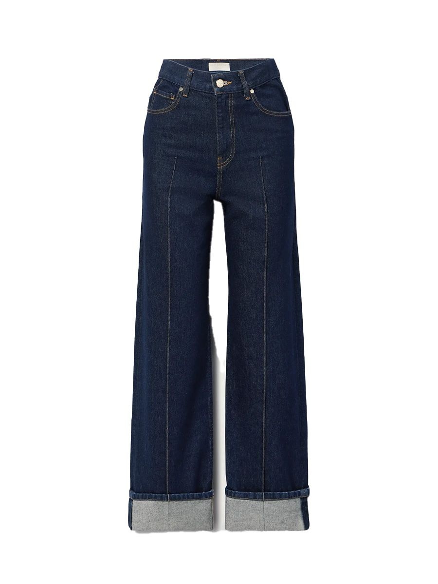 Ulla Johnson The Genevieve high-rise wide-leg jean in Tigres