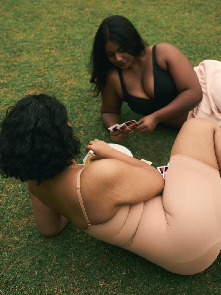 Two models in a campaign for Underneat shapewear by Kusha Kapila