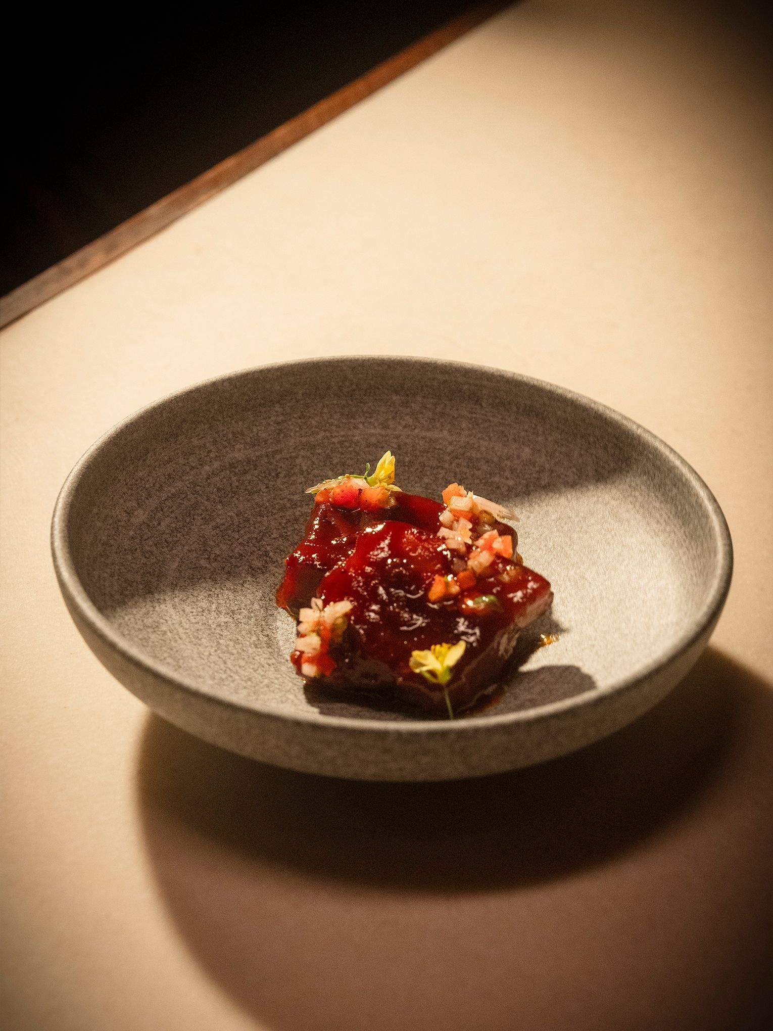 Upstairs- Braised pork belly, timur, dalle chilli TheNod